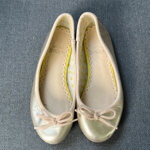 Mini Boden gold ballet flats size 28 (10.5)